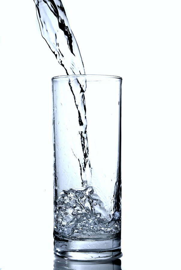 water being poured on glass