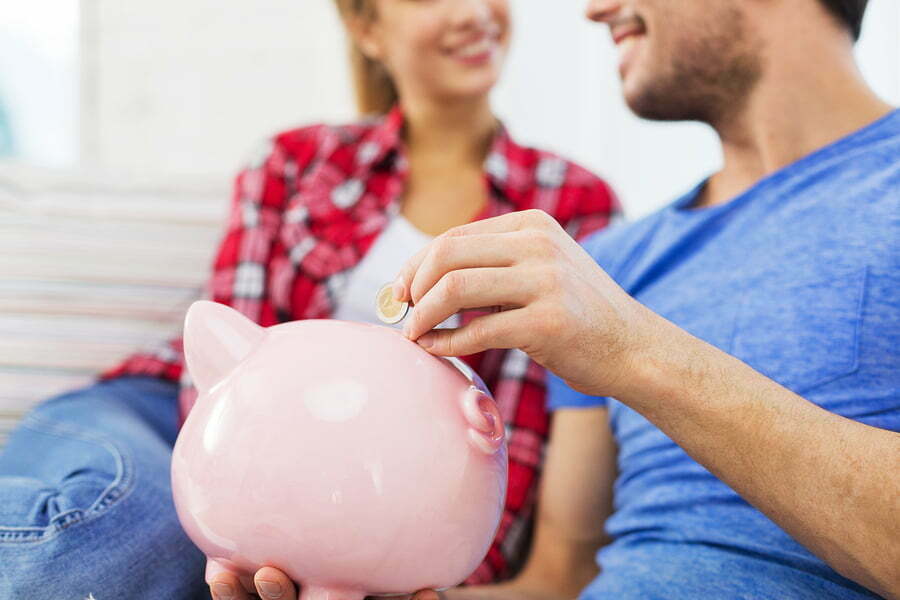 man with a piggy bank